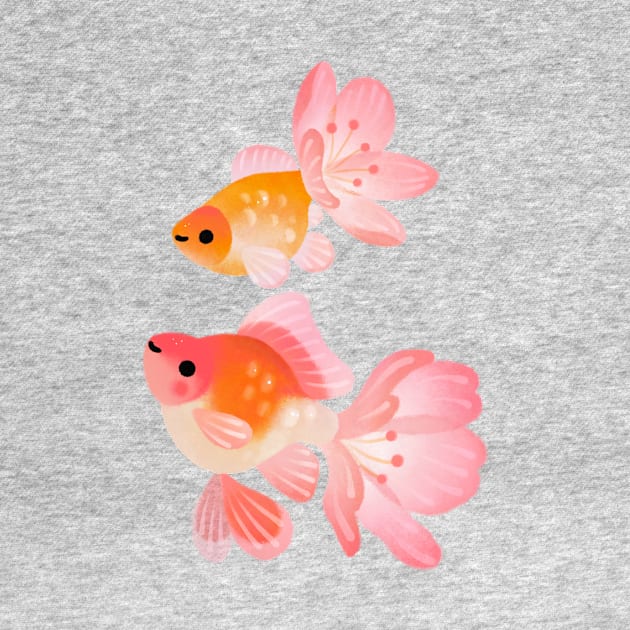 Cherry blossom goldfish 1 by pikaole